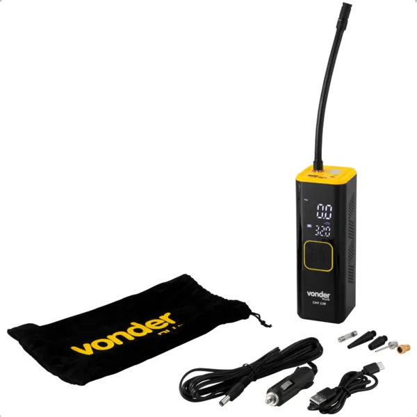Compressor Automotivo 12v E Bateria Portatil Cav 128 Vonder, imagem 1 de 9