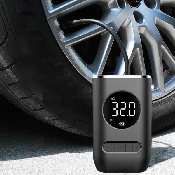 Calibrador Compressor Digital Portátil Sem Fio Pneu Carro Bike, imagem 1 de 5